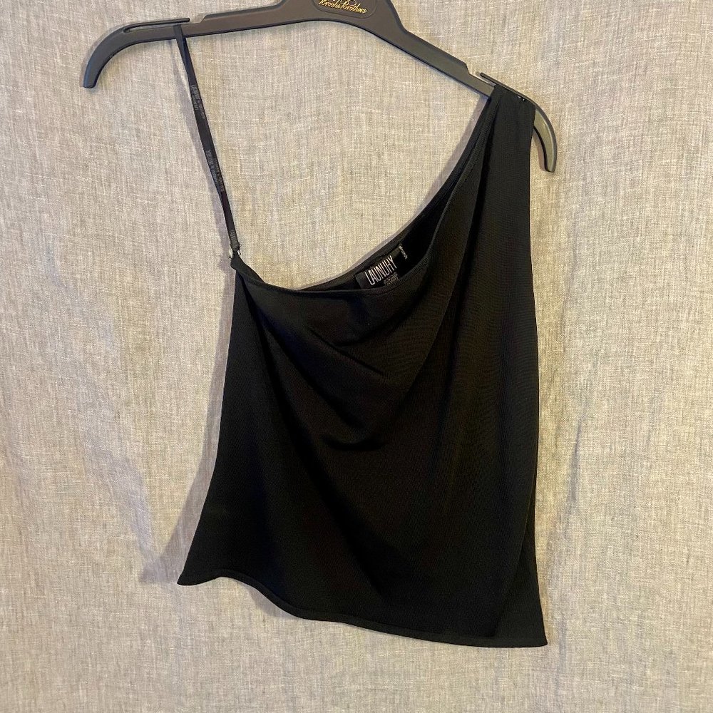 Laundry Open Shoulder Short Black Shirt Small